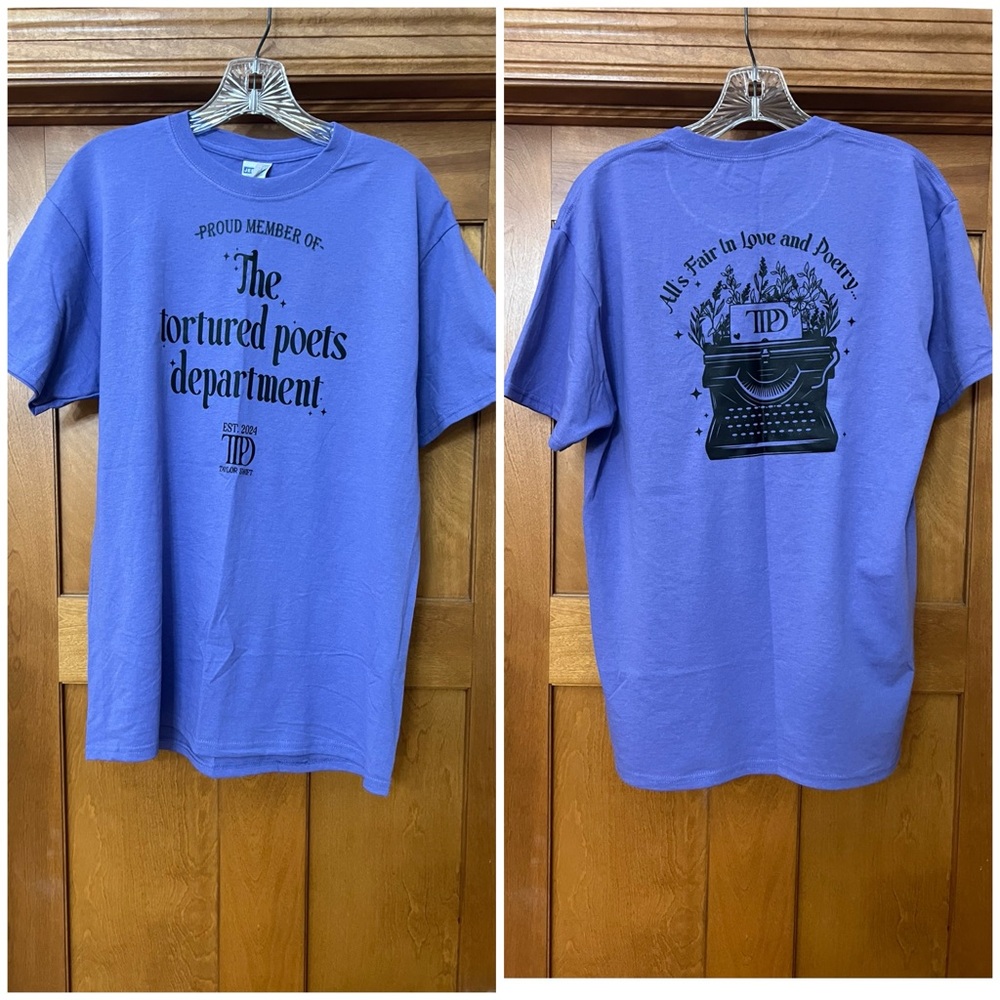 Taylor Swift Tortured Poets Department T Shirt Purple Size Medium